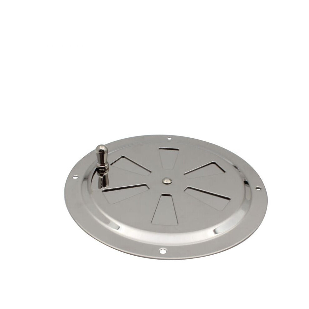 Polished Stainless Steel Vent Grille, Manual Handle Control Adjustable Round Air Vent Cover, Rust Resistant Corrosion Resistant For Indoor Exhaust In 9405630539165