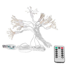 Remote Controlled Decorative Lights Waterproof USB Powered Outdoor LED Fairy String Lights Battery Operated Garden Lights Autumn Leaf Wreaths Decor