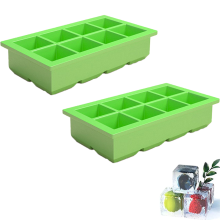 Silikónová štvorcová forma bez BPA, veľká miska na ľad, flexibilné formy na ľad, pomaly sa topiaci ľad na whisky koktaily, chladiace