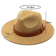 Comodo cappello di paglia per l'estate, traspirante e leggero, con ventilazione naturale, pieghevole, a tesa larga, con protezione UV, ideale per la