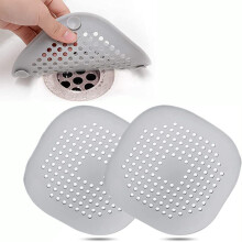 Tapón de silicona para el cabello, de uso generalizado, para desagües, fácil instalación y extracción, tapa cuadrada para bañeras de baño y