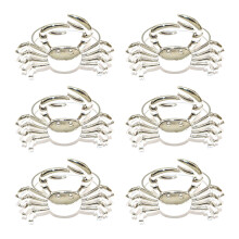 Gold Crablet Napkins Holders Metal Table Accessory for-Silver