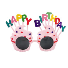 Birthday Party Glasses Set 12pcs Funny Sunglasses Props for Kids and Adults Pink Photo Booth