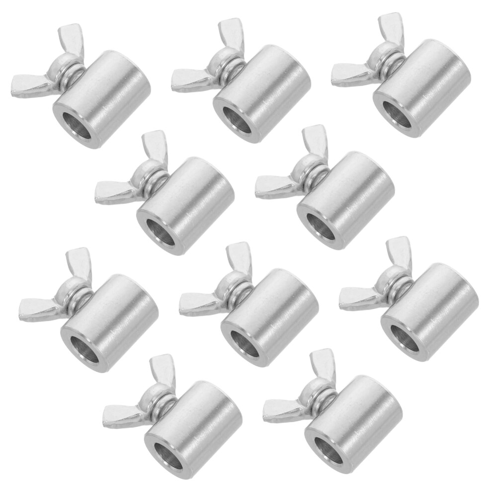 Wire Rope Locker Locking Buckle Kit, 10 Pcs, Silver, Rope Clamp, Cable Connector, Clamp Connectors 9189345169717