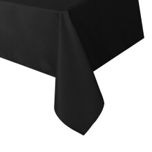 Black Rectangular Polyester Tablecloth Stains Wrinkle Resistant