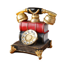 Modèle de téléphone de bureau en résine Antique européenne,