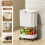 Quick Installation Plastic Trash Can Storage Shelf-White layer 3