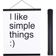 Complete Kit, Solid Teak Wood Magnetic Poster Hanger Frame For 8x10 8x12 8x24 Posters, Easy To Use Wall Hanging Wooden Frame (Black, 8"