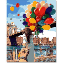 Stress Relief, Paint by Numbers Kit for Adults, Easy to Paint Acrylic Paint on Canvas for Home Decor, DIY Landscape Oil Painting Finished Size 16x20 I