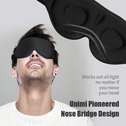 Πολυτελής μάσκα ματιών Comfort3D για γυναίκες και άνδρες, Βαθύς ύπνος, αποτελεσματικό 1