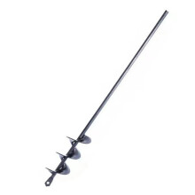 1PC Metal Drill Bit Garden Spiral Rod For Loose Soil Digging And Pit Sowing Planting 5cm X 45cm Steel Tool