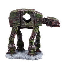 Ornamente pentru acvariu, câine robot, decorațiuni pentru acvarii, design creativ, material din rășină impermeabilă, ascunzători de pești