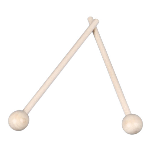 2 Pcs Solid Wood Ethereal Drumsticks, Round Head, Short Mallets