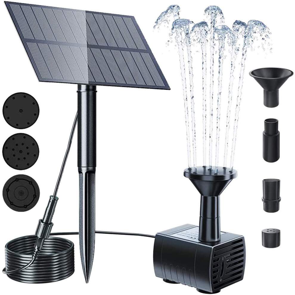 Solar Water Fountain For Garden Oasis, No Batteries Or Electric Cables Required, Direct Sunlight Activates The Brushless Motor, Easy Set-Up Creates A 9405630513868