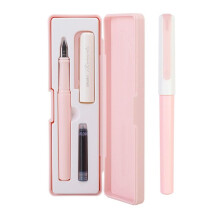 Fountain Pen Set With Replaceable Ink EF Nib 0.30.45mm Pink Boxed Calligraphy Signature Pen Office