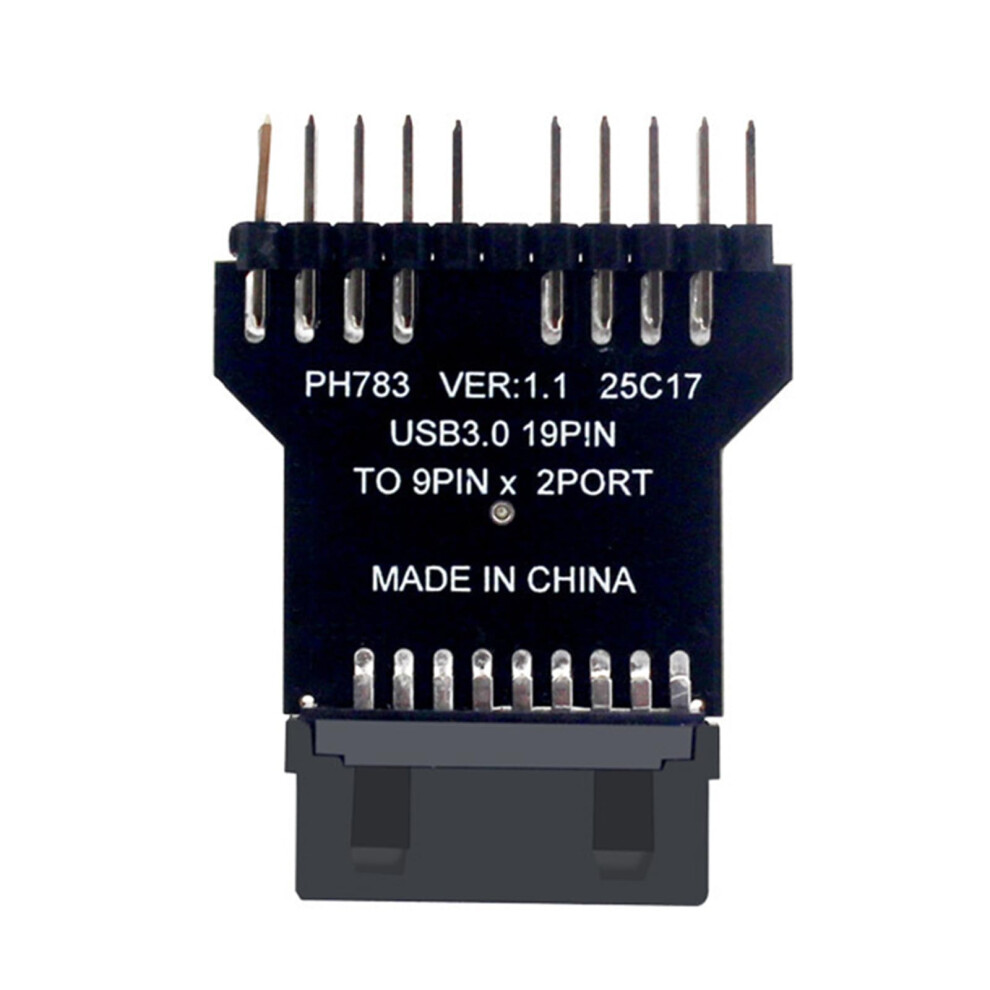 19Pin Usb3.0 To Double 9Pin Usb2.0 Connectors Header Adapter For Motherboard Usb Expansion Splitter For Cooling Systems 9189345170751