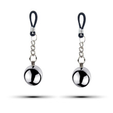 Metal Ball WeightBearing Breast Clamp, Adjustable Silicone Rubber Band Lanyard, Sex Toy For Couples