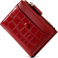 Very Beautiful Colors, Genuine Leather Zip Coin Pocket Wallet, Women's Compact Bifold Card Holder For Quick Access and Security