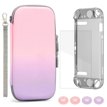 Handheld console volledige beschermende set-Gradient roze en pu