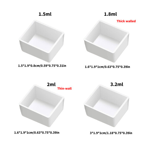 50Pcs Watercolor Paint Pan Portable Empty Half Pan-1.8ml 2