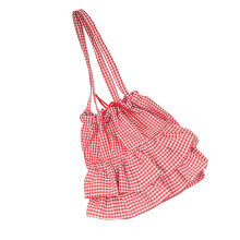 Sac à main à cordon de serrage pour femmes, sac à-Rouge