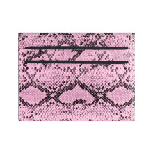 Organisateur de cartes à motif serpent élégant,-Rose