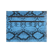 Business Card Holder For Men Women PU Leather Wallet Purse-Blue