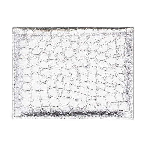 Modern PU Leather Card Holder Compact Wallet Keep Your-Silver