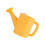 Watering Can 700ml Plastic Watering Can with Comfortable-Yellow 1