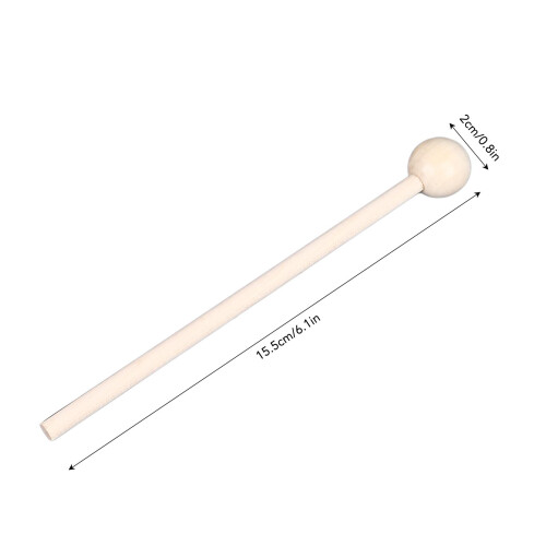 Ethereal Drumsticks 2Pcs Solid Wood Natural Long 1