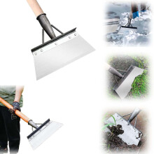 Garden Cleaning Shovel Stainless Steel Heavy Duty Weed Scraper with Ergonomic Grip 27cm