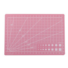 A5 Self Healing Cutting Mat with Precision Grid Lines for Sewing Leather Craft and DIY Projects Pink