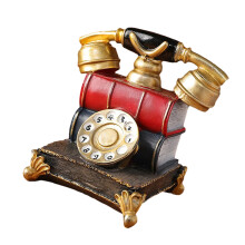 Modèle de téléphone de bureau en résine Antique européenne,