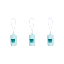 3pcs Pet Waste Bag Holder Rotation Design Poop Bag-Light blue
