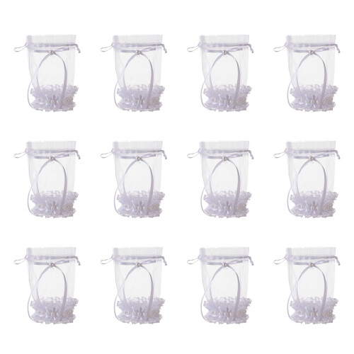 Pack Of 12 Drawstring Closure Candy Packaging Bags-Style A