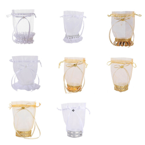 12pcs Round Base Party Candy Bags Drawstring Closure-Style B 1