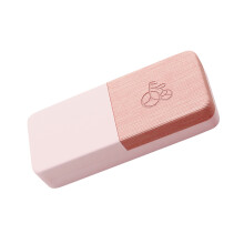 Tragbarer Leder-Brillenbehälter, stoßfeste Struktur,-Rosa