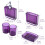 Ensemble de vanité en acrylique de luxe, porte-brosse à-Violet 6