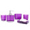Ensemble de vanité en acrylique de luxe, porte-brosse à-Violet 5