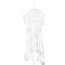 Natural Feather Decor, Large White Dream Catchers For Bedroom, Clean Safe Design In Vintage Wedding Home Decorations