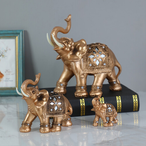 Sculpture d'éléphant en résine, décoration de maison,-M 2