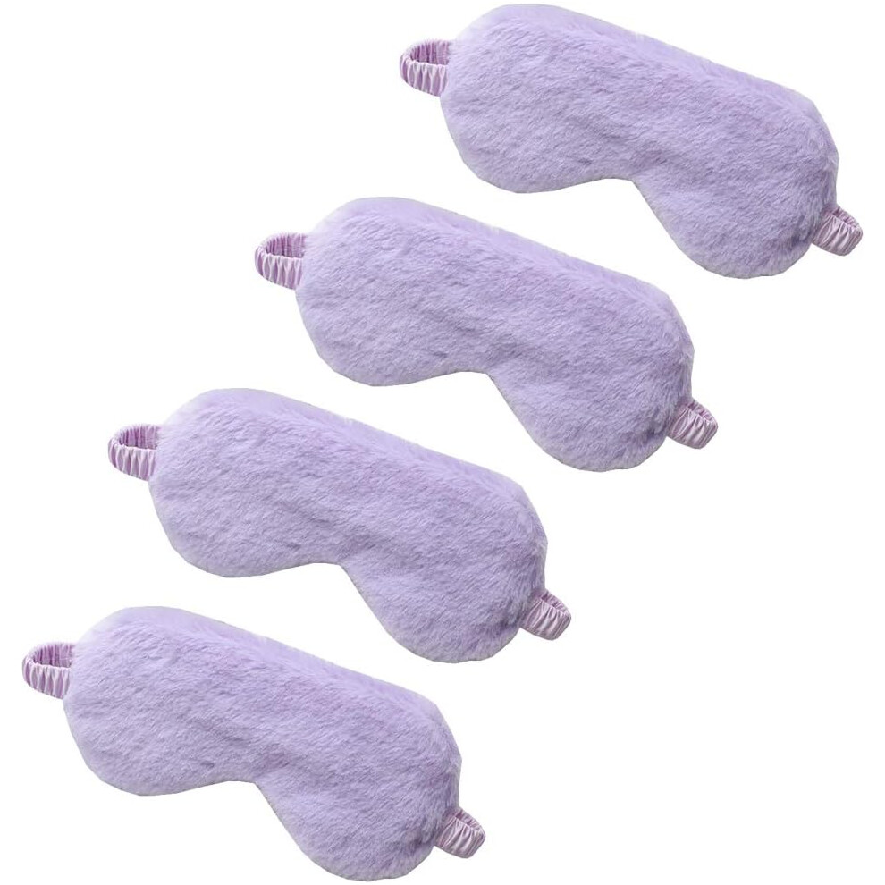 Cozy Eye Companion, Plush Sleep Mask with Adjustable Headband for Blissful Rest, Perfect Gift for Travelers and Insomniacs (4 Pieces)
