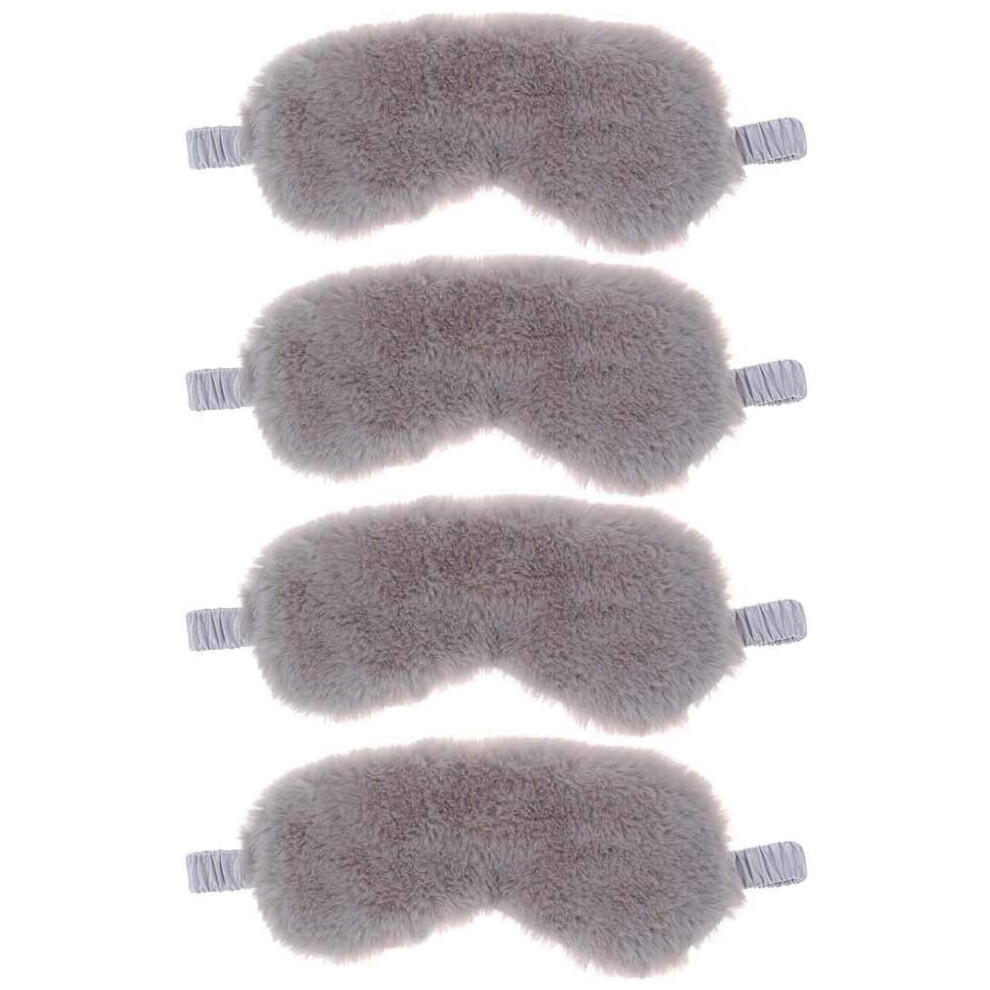 Cozy Eye Companion, Plush Sleep Mask with Adjustable Headband for Blissful Rest, Perfect Gift for Travelers and Insomniacs (4 Pieces)