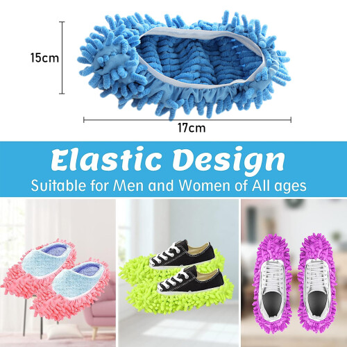 Κάλτσες Chenille Fibre Magic για γρήγορο καθάρισμα δαπέδου: Σχεδιασμός με ελαστική ταινία, 1