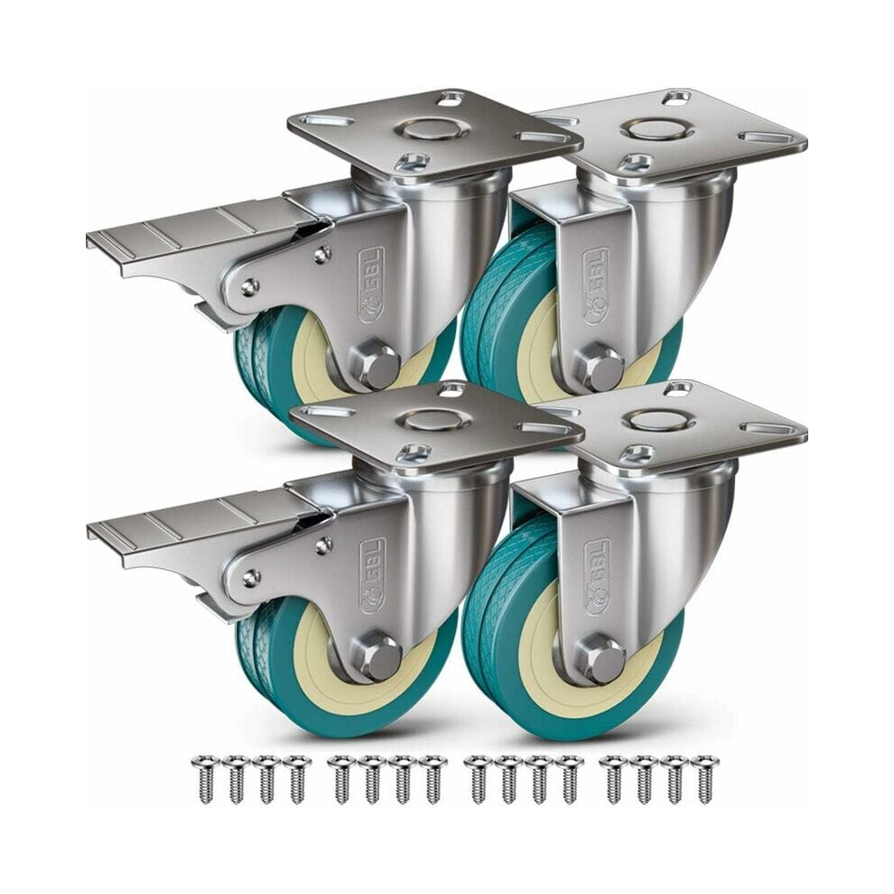 High-Strength Bearing Capacity Castors: Smooth 360 Swivel For Effortless Movement, Floor Protection With Non-Marking Wheels, Reinforced 9405630514865
