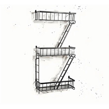 Space-Saving Floating Shelves for Small Rooms, Wall Mounted Shelves with Industrial Aesthetic, Fire Escape Shelf Unit for Modern City Apartment Living