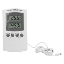 Geavanceerde binnen- en buitenthermometer en -hygrometer voor thuis en in de kas, digitale temperatuur- en vochtigheidsmeter die een hoge