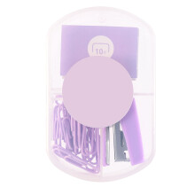 Capsator fără blocaje cu capsator metalic portabil pentru birou, accesorii de papetărie pentru birou, set de capsoare ușor și compact, robust,