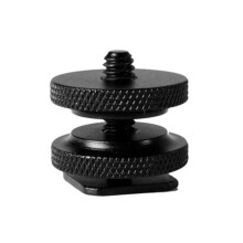Aluminum Camera Hot Shoe Mount To 1/4 Inch Tripod Screw Adapter For Cameras Microphones Flashes