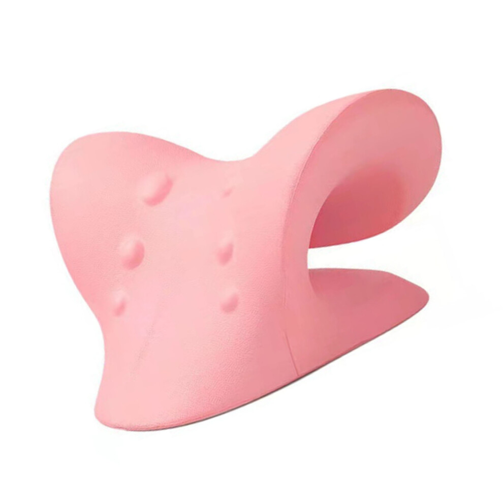 Pink Cervical Spine Massage Pillow, Memory Foam Neck & Shoulder Relaxer